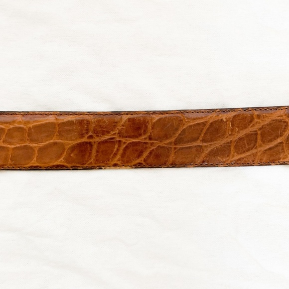 cognac croc belt main image 5